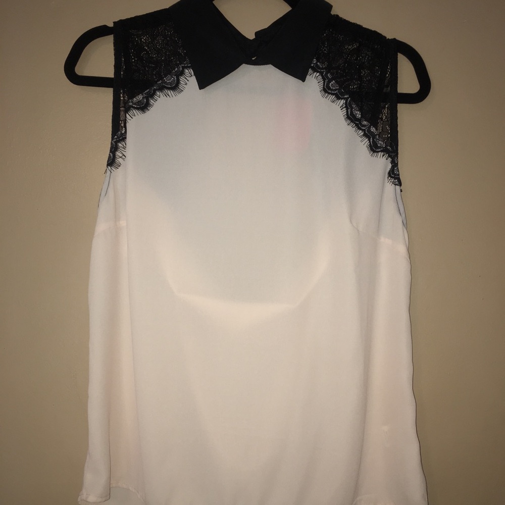 Open Back Sheer Shirt - Picture 3 of 4